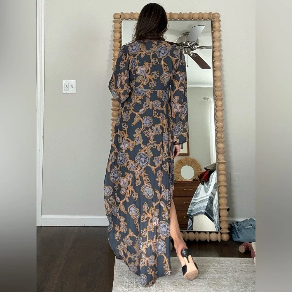Free People Maxi Dress Floral Paisley Print